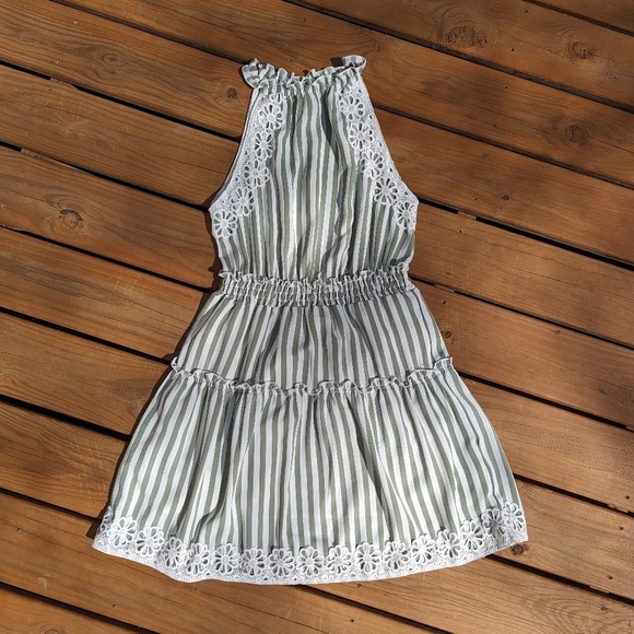 Lauren Stripe Sleeveless Fit & Flare Dress size Large - Picture 2 of 9